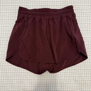 Lululemon Athletica Maroon Athletic Shorts